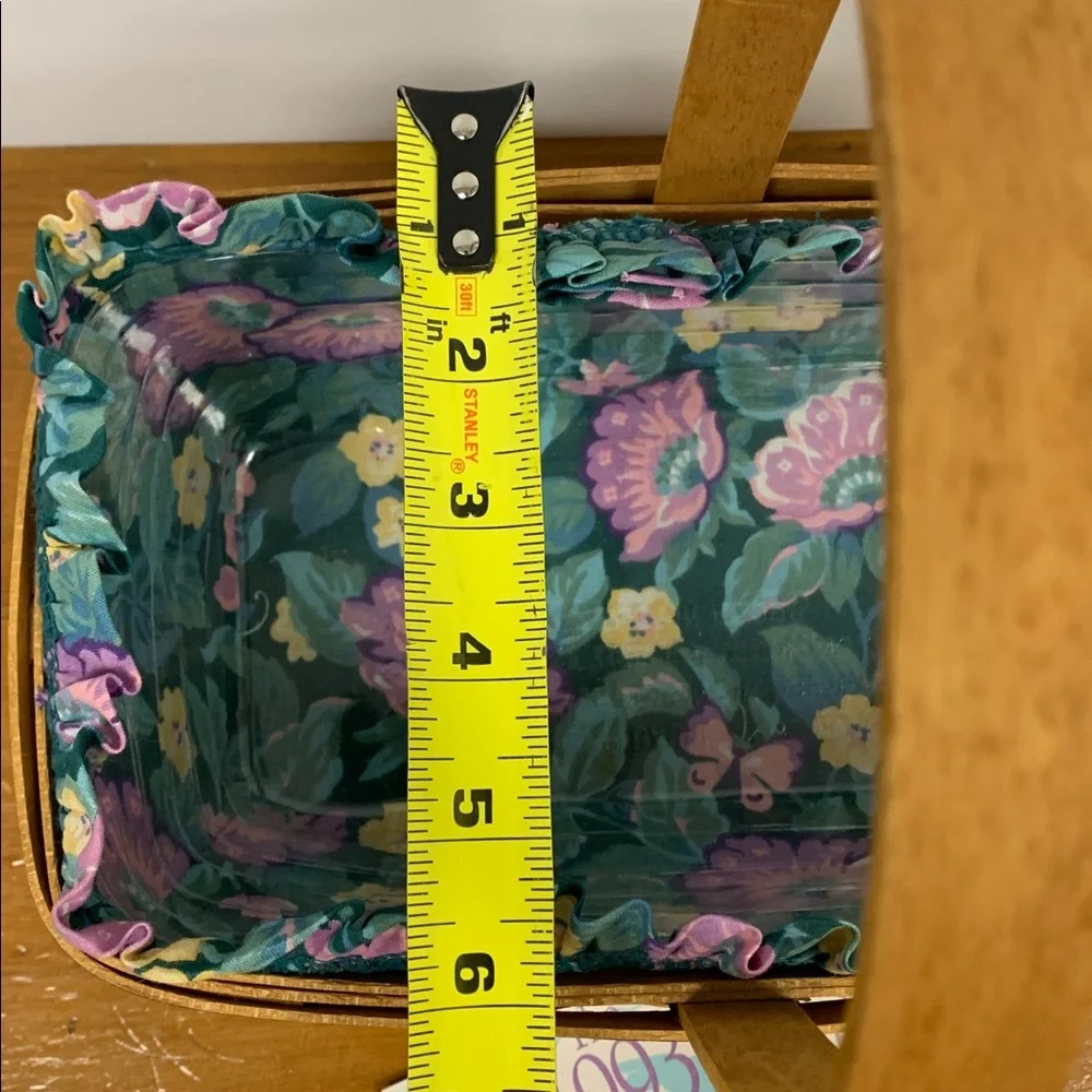 Longaberger Basket with Floral Liner